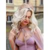 imageSWEETV Crowns for Women Crystal Bubble Tiara Witch Bubble Crown Bride Royal Queen Headband Princess Headpieces for Women Cosplay Prom Birthday Party CrownsRose Gold