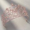 imageSWEETV Crowns for Women Crystal Bubble Tiara Witch Bubble Crown Bride Royal Queen Headband Princess Headpieces for Women Cosplay Prom Birthday Party CrownsRose Gold