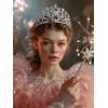 imageSWEETV Crowns for Women Crystal Bubble Tiara Witch Bubble Crown Bride Royal Queen Headband Princess Headpieces for Women Cosplay Prom Birthday Party CrownsSilver