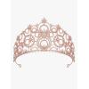 imageSWEETV Crowns for Women Crystal Bubble Tiara Witch Bubble Crown Bride Royal Queen Headband Princess Headpieces for Women Cosplay Prom Birthday Party CrownsRose Gold