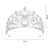 imageSWEETV Crowns for Women Crystal Bubble Tiara Witch Bubble Crown Bride Royal Queen Headband Princess Headpieces for Women Cosplay Prom Birthday Party CrownsSilver