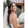 imageSWEETV Crystal Hair Vine and Headpiece  Bridal Hair Accessories for Women and Girls Silver
