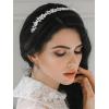 imageSWEETV Crystal Hair Vine and Headpiece  Bridal Hair Accessories for Women and Girls Silver