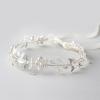 imageSWEETV Flower Girl Headpiece Silver Wedding Headband for Girls Princess Flowers Hair Accessories for Birthday Party