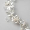 imageSWEETV Flower Girl Headpiece Silver Wedding Headband for Girls Princess Flowers Hair Accessories for Birthday Party