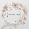 imageSWEETV Gold Wedding Headband Pearl Flower Bridal Headpieces for Wedding Crystal Hair Accessories for Women Girls Hair VineGold