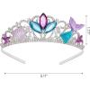 imageSWEETV Mermaid Crown Princess Tiaras for Girls Little Mermaid Kids Tiara Headband for Birthday Cosplay Party Gift