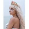 imageSWEETV Mermaid Crown Princess Tiaras for Women Girls Shell Little Mermaid Crowns for Birthday Cosplay Party Gift Psychedelic Undersea