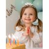 imageSWEETV Princess Tiara for Little Girls Kids Birthday Tiara Headband Flower Girls Crown Diadem Crystal Cosplay Dress up Halloween Costume Hair Accessories 83 Aurora BorealisGold