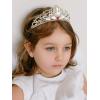 imageSWEETV Princess Tiara for Little Girls Kids Birthday Tiara Headband Flower Girls Crown Diadem Crystal Cosplay Dress up Halloween Costume Hair Accessories 81 ClearGold