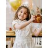 imageSWEETV Princess Tiara for Little Girls Kids Birthday Tiara Headband Flower Girls Crown Diadem Crystal Cosplay Dress up Halloween Costume Hair Accessories 82 ClearGold