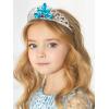 imageSWEETV Princess Tiara for Little Girls Kids Birthday Tiara Headband Flower Girls Crown Diadem Crystal Cosplay Dress up Halloween Costume Hair Accessories 82 BlueSilver