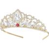imageSWEETV Princess Tiara for Little Girls Kids Birthday Tiara Headband Flower Girls Crown Diadem Crystal Cosplay Dress up Halloween Costume Hair Accessories 81 ClearGold
