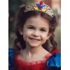 imageSWEETV Princess Tiara for Little Girls Kids Birthday Tiara Headband Flower Girls Crown Diadem Crystal Cosplay Dress up Halloween Costume Hair Accessories 82 MulticolorGold