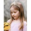 imageSWEETV Princess Tiara for Little Girls Kids Birthday Tiara Headband Flower Girls Crown Diadem Crystal Cosplay Dress up Halloween Costume Hair Accessories 82 ClearGold