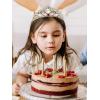 imageSWEETV Princess Tiara for Little Girls Kids Birthday Tiara Headband Flower Girls Crown Diadem Crystal Cosplay Dress up Halloween Costume Hair Accessories 81 ClearGold