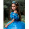imageSWEETV Princess Tiara for Little Girls Kids Birthday Tiara Headband Flower Girls Crown Diadem Crystal Cosplay Dress up Halloween Costume Hair Accessories 81 BlueSilver