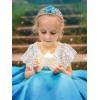 imageSWEETV Princess Tiara for Little Girls Kids Birthday Tiara Headband Flower Girls Crown Diadem Crystal Cosplay Dress up Halloween Costume Hair Accessories 82 BlueSilver