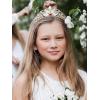 imageSWEETV Princess Tiara for Little Girls Kids Birthday Tiara Headband Flower Girls Crown Diadem Crystal Cosplay Dress up Halloween Costume Hair Accessories 82 ClearGold