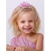 imageSWEETV Princess Tiara for Little Girls Kids Birthday Tiara Headband Flower Girls Crown Diadem Crystal Cosplay Dress up Halloween Costume Hair Accessories 83 PinkSilver