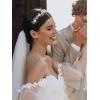 imageSWEETV Rhineshtone Bridal Headband for Wedding Tiara for Bride Headpiece wedding Hair Accessories for Women Girl