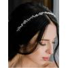 imageSWEETV Rhinestone Wedding Headband Hair Vine Headpieces Silver Birdal Hair Accessories for BridesSilver