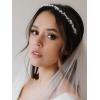 imageSWEETV Rhinestone Wedding Headband Hair Vine Headpieces Silver Birdal Hair Accessories for BridesSilver