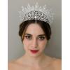 imageSWEETV Tiara Crown for Women Wedding Tiara for Bride Crystal Princess Headpiece Girls Quinceanera Prom Pageant Crown Diadem Silver