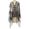 imageSWEETV Womens 1920s Long Shawl WrapsSequin Flapper Evening Shawls for women formalPartyWeddingFormalHarlem nightBlack