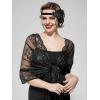 imageSWEETV Womens 1920s Long Shawl WrapsSequin Flapper Evening Shawls for women formalPartyWeddingFormalHarlem nightBlack 3