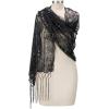 imageSWEETV Womens 1920s Long Shawl WrapsSequin Flapper Evening Shawls for women formalPartyWeddingFormalHarlem nightBlack 3