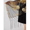 imageSWEETV Womens 1920s Long Shawl WrapsSequin Flapper Evening Shawls for women formalPartyWeddingFormalHarlem nightBlack Gold