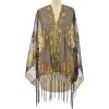 imageSWEETV Womens 1920s Long Shawl WrapsSequin Flapper Evening Shawls for women formalPartyWeddingFormalHarlem nightBlack Gold