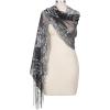 imageSWEETV Womens 1920s Long Shawl WrapsSequin Flapper Evening Shawls for women formalPartyWeddingFormalHarlem nightBlacksilver