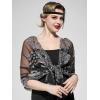 imageSWEETV Womens 1920s Long Shawl WrapsSequin Flapper Evening Shawls for women formalPartyWeddingFormalHarlem nightBlacksilver