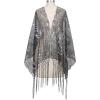 imageSWEETV Womens 1920s Long Shawl WrapsSequin Flapper Evening Shawls for women formalPartyWeddingFormalHarlem nightBlacksilver