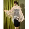 imageSWEETV Womens 1920s Long Shawl WrapsSequin Flapper Evening Shawls for women formalPartyWeddingFormalHarlem nightChampagne