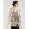 imageSWEETV Womens 1920s Long Shawl WrapsSequin Flapper Evening Shawls for women formalPartyWeddingFormalHarlem nightChampagne
