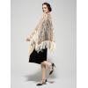 imageSWEETV Womens 1920s Long Shawl WrapsSequin Flapper Evening Shawls for women formalPartyWeddingFormalHarlem nightChampagne