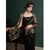 imageSWEETV Womens 1920s Long Shawl WrapsSequin Flapper Evening Shawls for women formalPartyWeddingFormalHarlem nightGold