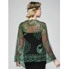 imageSWEETV Womens 1920s Long Shawl WrapsSequin Flapper Evening Shawls for women formalPartyWeddingFormalHarlem nightGreen
