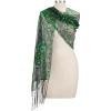 imageSWEETV Womens 1920s Long Shawl WrapsSequin Flapper Evening Shawls for women formalPartyWeddingFormalHarlem nightGreen