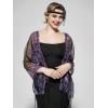 imageSWEETV Womens 1920s Long Shawl WrapsSequin Flapper Evening Shawls for women formalPartyWeddingFormalHarlem nightPurple