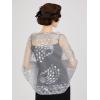 imageSWEETV Womens 1920s Long Shawl WrapsSequin Flapper Evening Shawls for women formalPartyWeddingFormalHarlem nightSilver Grey