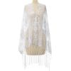 imageSWEETV Womens 1920s Long Shawl WrapsSequin Flapper Evening Shawls for women formalPartyWeddingFormalHarlem nightWhite