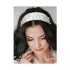 imageSWEET Pearl bridal Headbands for Women bride headband Wide Wedding Headbands for bridal hair accessories white Fashion Headband for Partyprombirthdayholiday