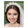 imageSWEETV Bride Headband with veil Bride to Be Headband Bachelorette Party Decorations Handmade Rhinestone Wedding Headband for Bridal Pearl Hair Accessories for Women Girlswith veil