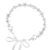 imageSWEETV Rhinestone Wedding Headband Hair Vine Headpieces Silver Birdal Hair Accessories for BridesSilver