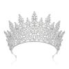 imageSWEETV Tiara Crown for Women Wedding Tiara for Bride Crystal Princess Headpiece Girls Quinceanera Prom Pageant Crown Diadem Silver
