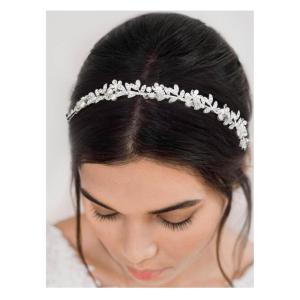 imageSWEETV Crystal Hair Vine and Headpiece  Bridal Hair Accessories for Women and Girls Silver